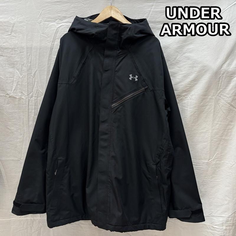 アンダーアーマー UNDER ARMOUR ジャケット、上着 ジャンパー、ブルゾン STORM3 ビッグサイズ ナイロン ジャケット フード付 1280789 XXL 黒 / ブラック / black メンズ USED 古着 中古 50163846