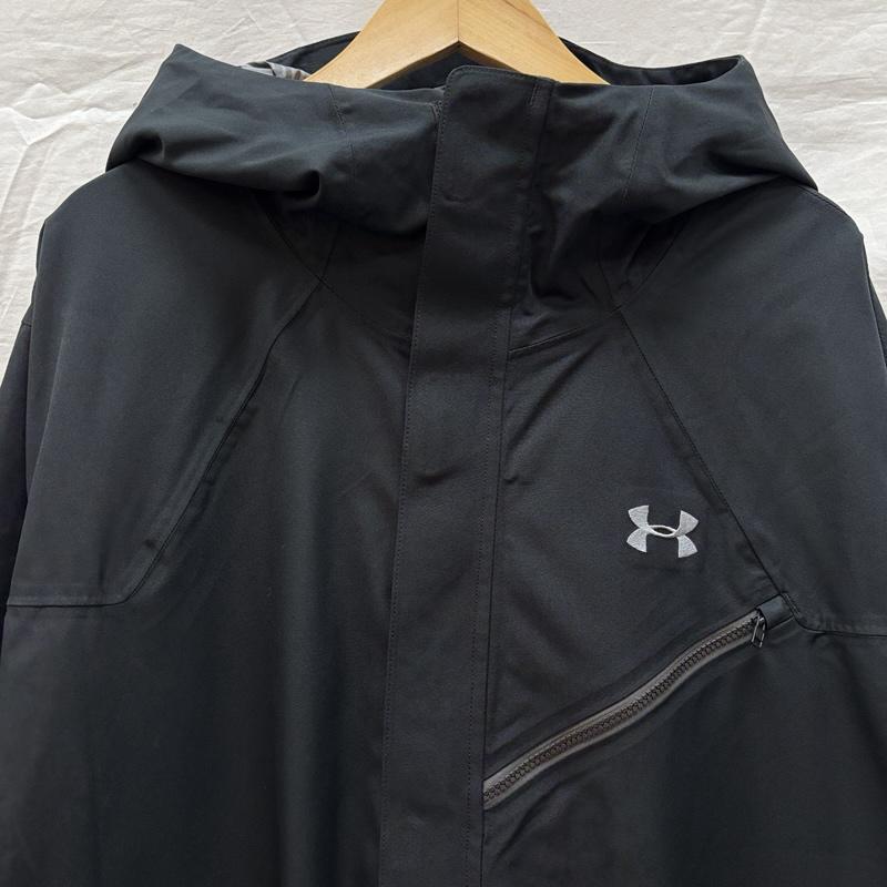 アンダーアーマー UNDER ARMOUR ジャケット、上着 ジャンパー、ブルゾン STORM3 ビッグサイズ ナイロン ジャケット フード付 1280789 XXL 黒 / ブラック / black メンズ USED 古着 中古 50163846