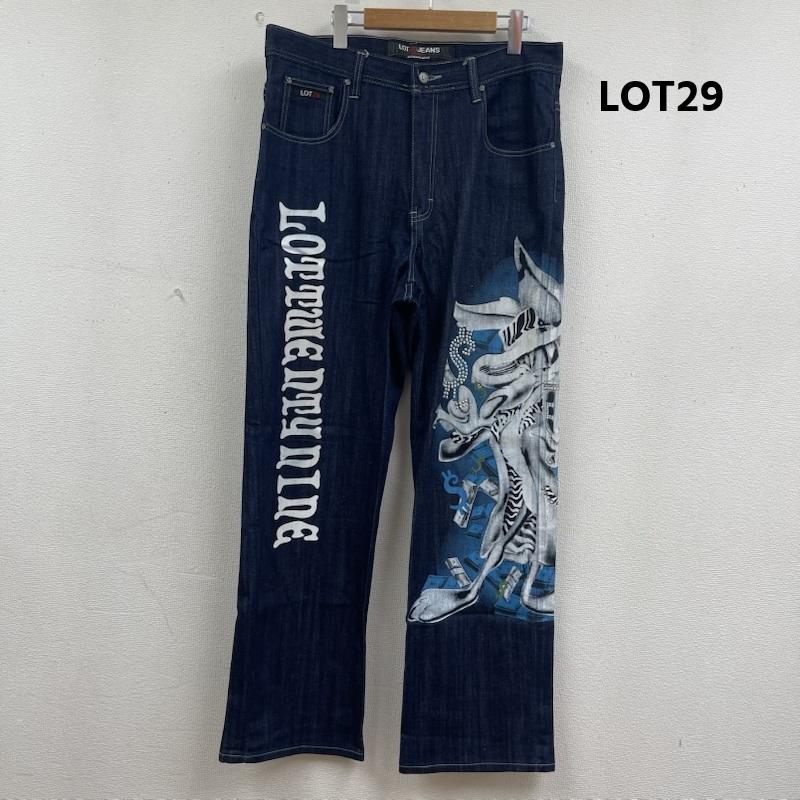 古着 USED パンツ デニム、ジーンズ LOT29 × ルーニー テューンズ コラボ プリント デニム パンツ インディゴ / インディゴ / Indigo メンズ USED 古着 中古 50163847