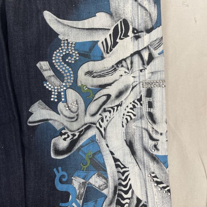 古着 USED パンツ デニム、ジーンズ LOT29 × ルーニー テューンズ コラボ プリント デニム パンツ インディゴ / インディゴ / Indigo メンズ USED 古着 中古 50163847