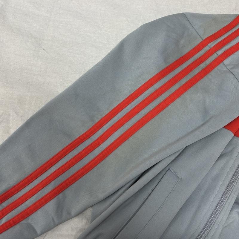 アディダス adidas ジャケット、上着 ジャンパー、ブルゾン ナイロン ジャージ トラック ジャケット M 灰 / グレー / gray X 赤 / レッド / red メンズ USED 古着 中古 50163851