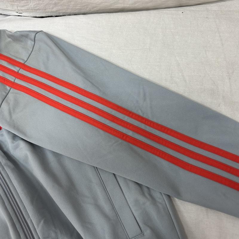 アディダス adidas ジャケット、上着 ジャンパー、ブルゾン ナイロン ジャージ トラック ジャケット M 灰 / グレー / gray X 赤 / レッド / red メンズ USED 古着 中古 50163851