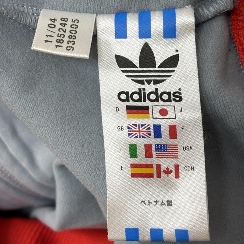 アディダス adidas ジャケット、上着 ジャンパー、ブルゾン ナイロン ジャージ トラック ジャケット M 灰 / グレー / gray X 赤 / レッド / red メンズ USED 古着 中古 50163851