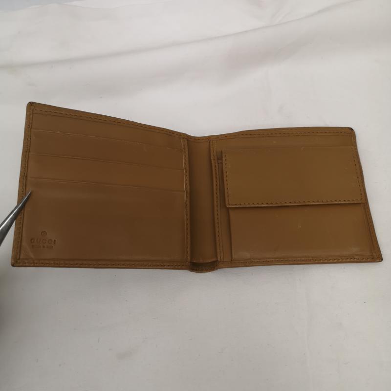 グッチ GUCCI 財布 二つ折り GG キャンバス カーフ レザー 二つ折り 財布 034 4276 0994 - ベージュ / ベージュ / beige レディース USED 古着 中古 50163854
