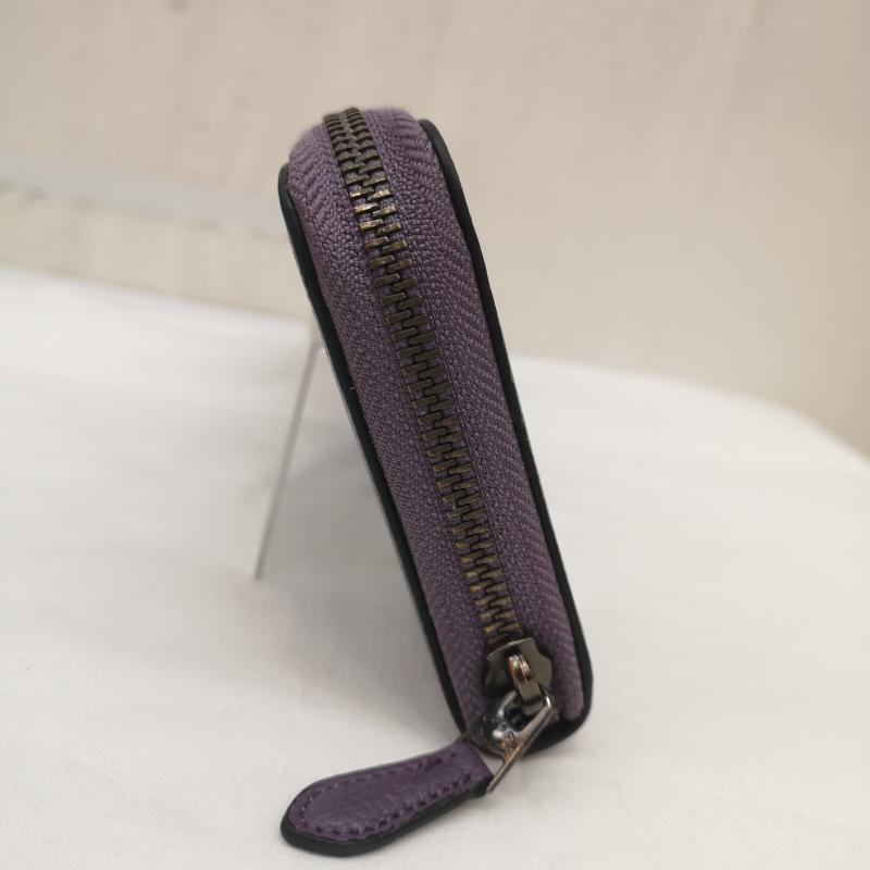 コーチ COACH 財布 長財布 長財布 シグネチャー アコーディオン ラウンドジップ ウォレット - 紫 / パープル / purple レディース USED 古着 中古 50163858