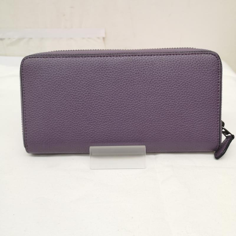 コーチ COACH 財布 長財布 長財布 シグネチャー アコーディオン ラウンドジップ ウォレット - 紫 / パープル / purple レディース USED 古着 中古 50163858
