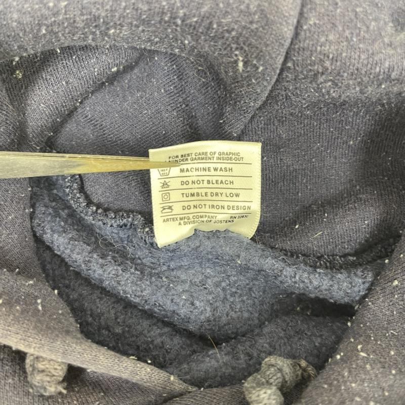 アルテックス ARTEX パーカー 長袖 USA製 80s 90s ヴィンテージ プリント プルオーバー パーカー XL 紺 / ネイビー / navy メンズ USED 古着 中古 50163861