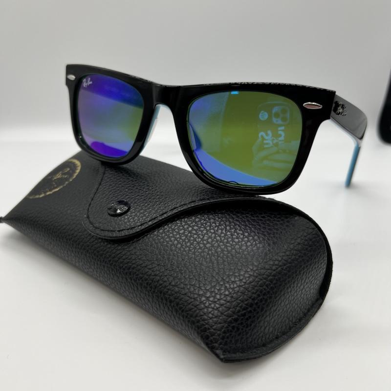 レイバン Ray-Ban めがね・サングラス サングラス WAYFARER ウェイファーラー RB2140 - 黒 / ブラック / black X 水色 / ライトブルー / メンズ USED 古着 中古 50163867