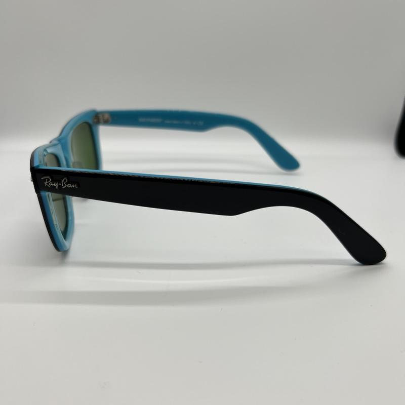 レイバン Ray-Ban めがね・サングラス サングラス WAYFARER ウェイファーラー RB2140 - 黒 / ブラック / black X 水色 / ライトブルー / メンズ USED 古着 中古 50163867
