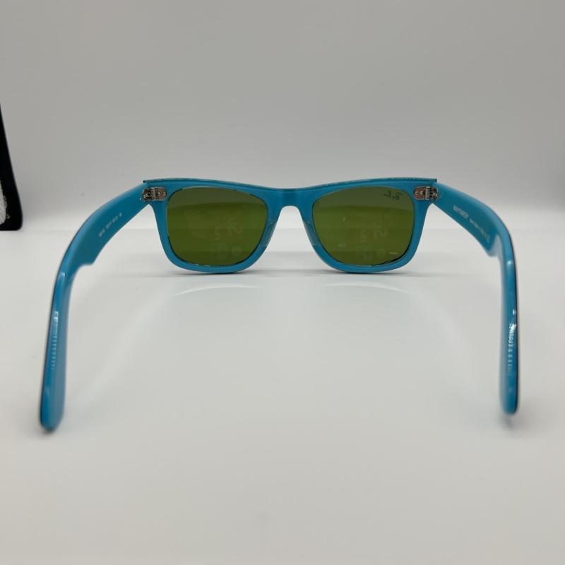 レイバン Ray-Ban めがね・サングラス サングラス WAYFARER ウェイファーラー RB2140 - 黒 / ブラック / black X 水色 / ライトブルー / メンズ USED 古着 中古 50163867