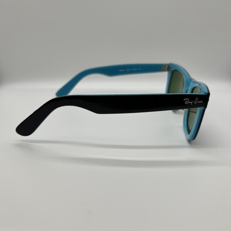 レイバン Ray-Ban めがね・サングラス サングラス WAYFARER ウェイファーラー RB2140 - 黒 / ブラック / black X 水色 / ライトブルー / メンズ USED 古着 中古 50163867