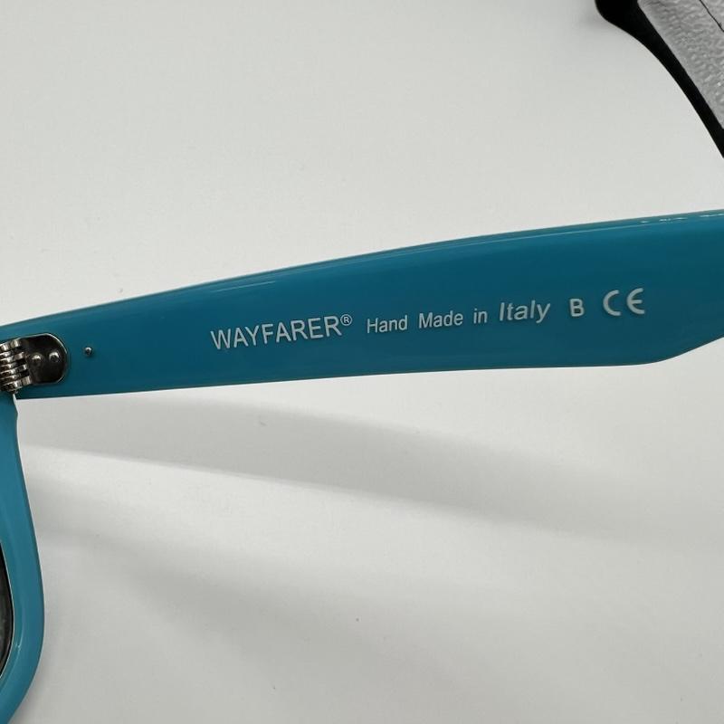 レイバン Ray-Ban めがね・サングラス サングラス WAYFARER ウェイファーラー RB2140 - 黒 / ブラック / black X 水色 / ライトブルー / メンズ USED 古着 中古 50163867