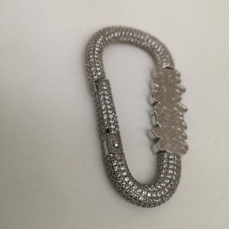 ブラックアイパッチ BlackEyePatch キーホルダー キーホルダー 23SS HANDLE WITH CARE RHINESTONE 取扱注意 ラインストーン カラビナ - メンズ USED 古着 中古 50163868