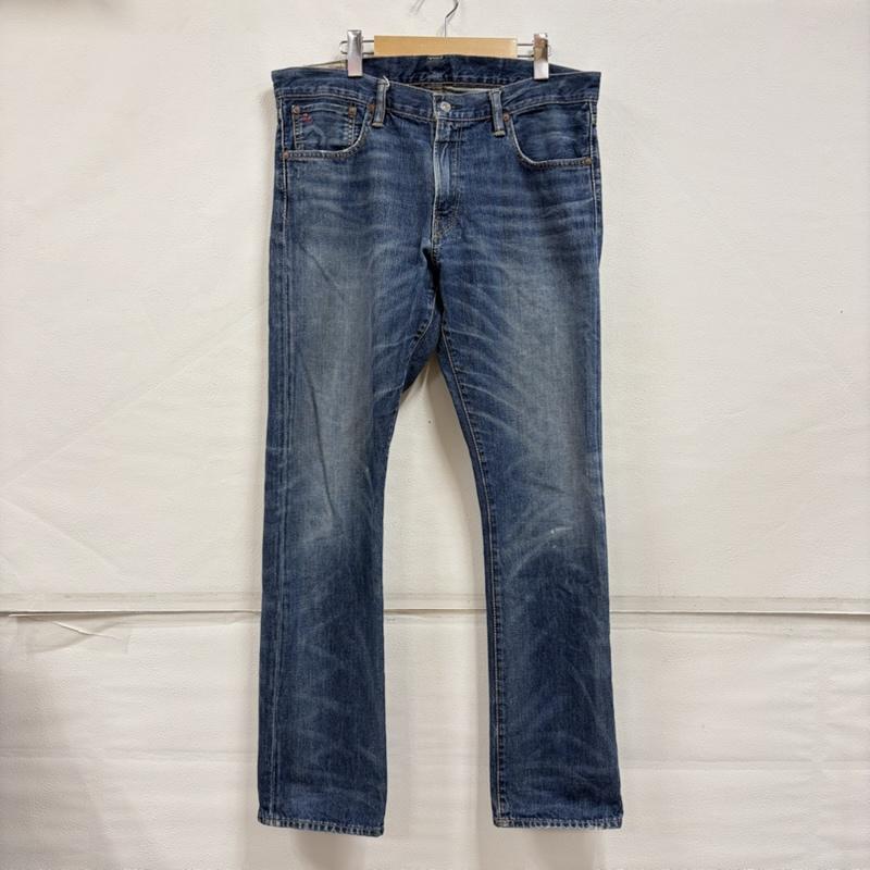 ポロラルフローレン POLO RALPH LAUREN パンツ デニム、ジーンズ デニム ジーンズ メキシコ製 W34 L32 レザー パッチ ロゴ ジッパーフライ 34インチ ロゴ、文字 インディゴ / インディゴ / Indigo メンズ USED 古着 中古 50163871