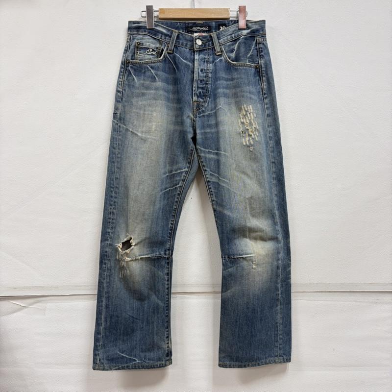 エドハーディー Ed Hardy パンツ デニム、ジーンズ 2009年 限定 レア 希少 スカル バイク ロゴ 刺繍 ダメージ デニム ボタンフライ Y2K 30インチ ロゴ、文字 X 刺繍 マルチカラー / マルチカラー / multicolor メンズ USED 古着 中古 50163872