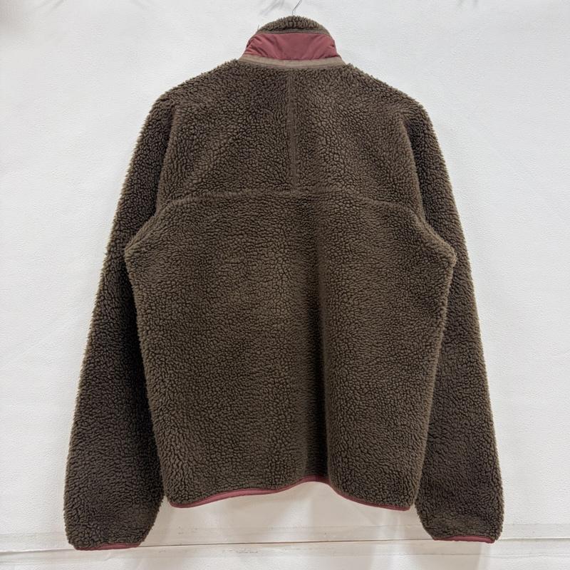 パタゴニア patagonia ジャケット、上着 ジャンパー、ブルゾン クラシック レトロ X ボア ジップアップ ジャケット ハイネック M ロゴ、文字 X 刺繍 茶 / ブラウン / brown X えんじ / ワインレッド / dark red メンズ USED 古着 中古 50163873