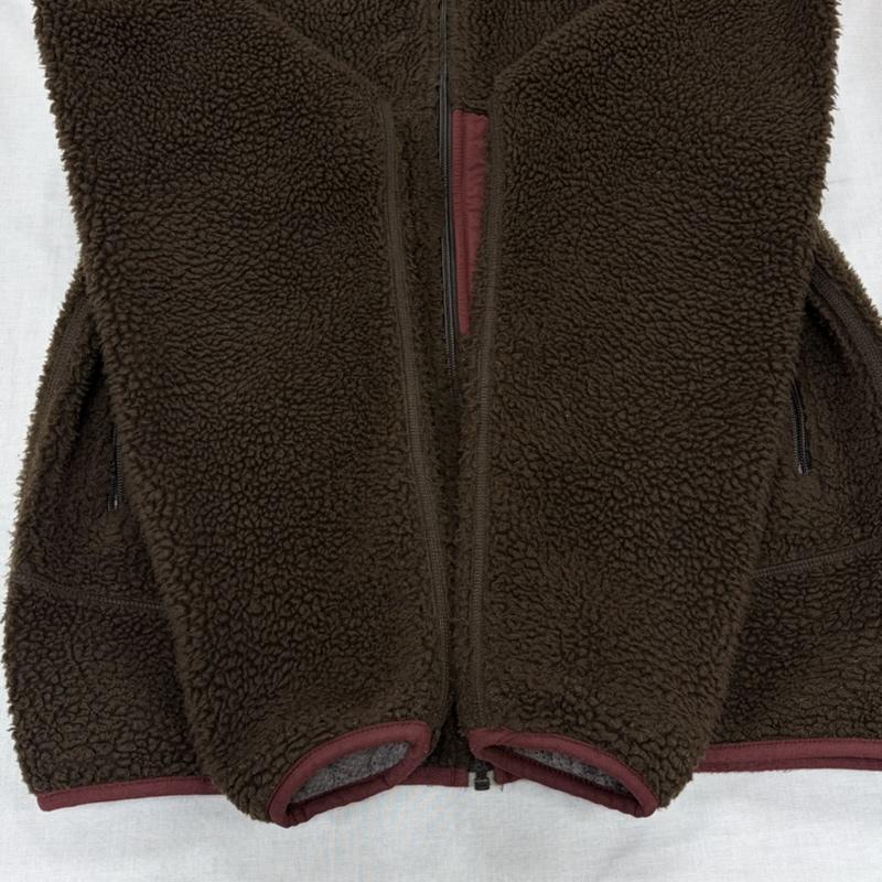 パタゴニア patagonia ジャケット、上着 ジャンパー、ブルゾン クラシック レトロ X ボア ジップアップ ジャケット ハイネック M ロゴ、文字 X 刺繍 茶 / ブラウン / brown X えんじ / ワインレッド / dark red メンズ USED 古着 中古 50163873