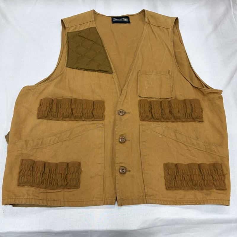 シアーズ SEARS ベスト ベスト 70s ヴィンテージ ハンティング ベスト USA - 無地 キャメル / キャメル / メンズ USED 古着 中古 50163876