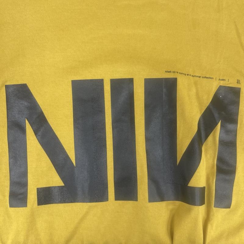ニルズ NILoS Tシャツ 半袖 日本製 NIL BIG T-SHIRT グラフィック ロゴ プリント Tシャツ 1 マスタード / マスタード / メンズ USED 古着 中古 50163877