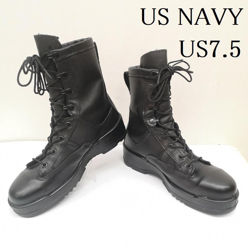 古着 USED ブーツ 一般 ROCKY 795ＢUS NAVY FLIGHT DECK BOOT GORE-TEX STEEL TOE SPE1C1-16-D-1040 US：7.5 黒 / ブラック / black メンズ USED 古着 中古 50163881