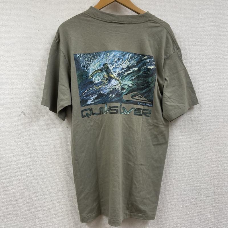 クイックシルバー Quiksilver Tシャツ 半袖 90s ヴィンテージ バック プリント Tシャツ カットソー L カーキオリーブ / カーキオリーブ / メンズ USED 古着 中古 50163882
