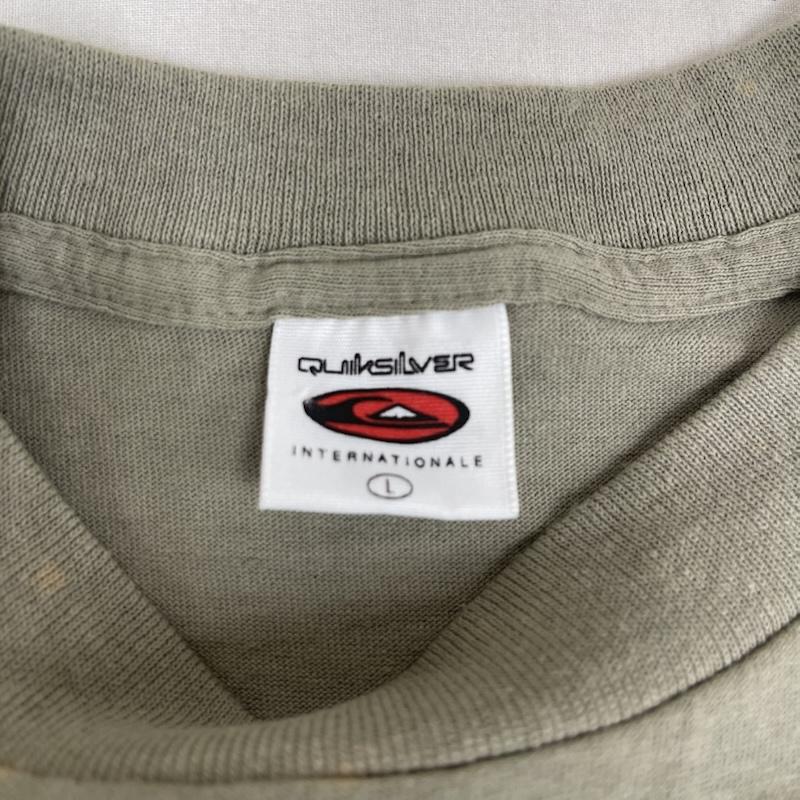 クイックシルバー Quiksilver Tシャツ 半袖 90s ヴィンテージ バック プリント Tシャツ カットソー L カーキオリーブ / カーキオリーブ / メンズ USED 古着 中古 50163882