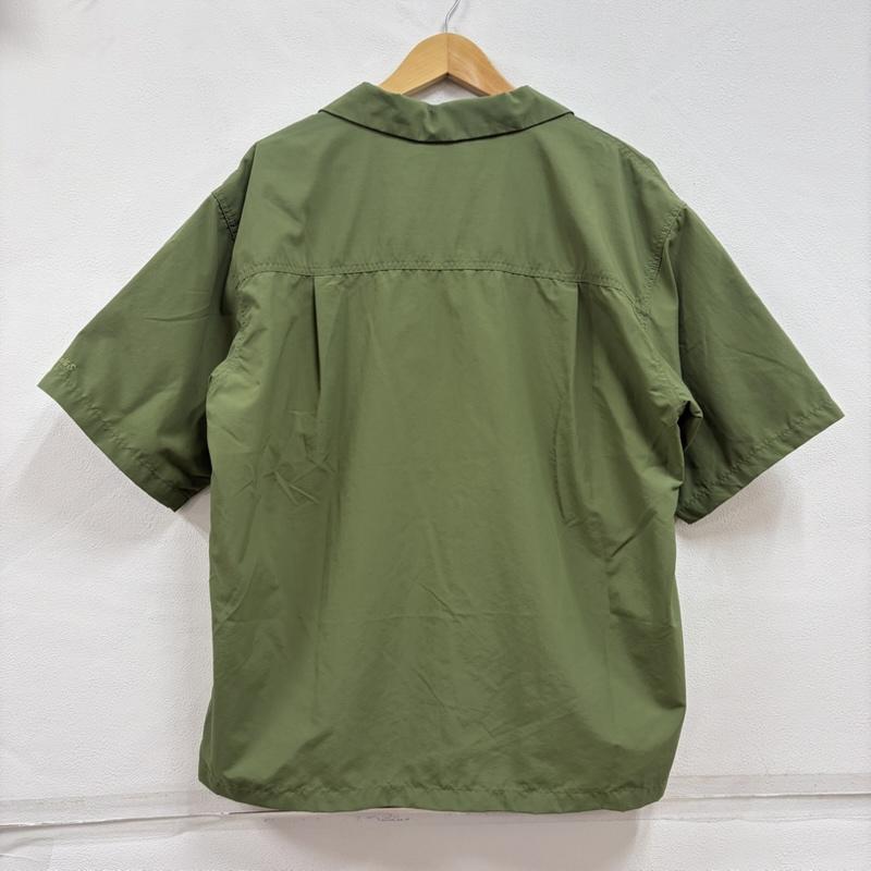 ワイルドシングス WILD THINGS シャツ、ブラウス 半袖 半袖 オープンカラー 開襟 ナイロンシャツ USA フラップポケット ロゴ 刺繍 M 無地 カーキ / カーキ / khaki メンズ USED 古着 中古 50163883