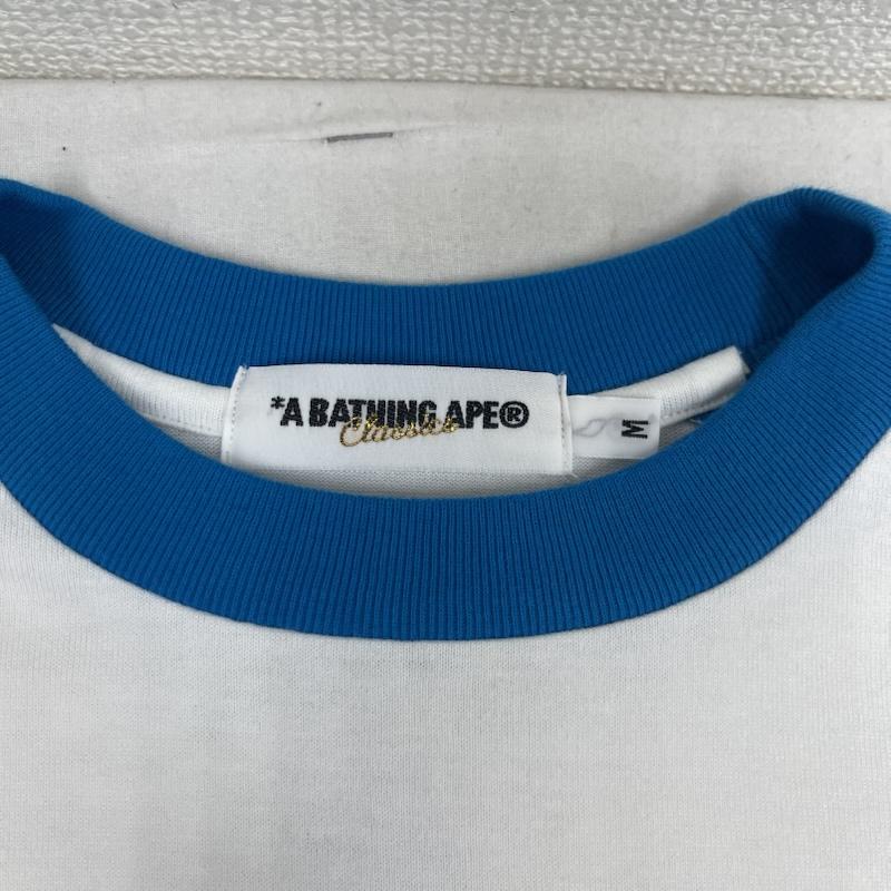 アベイシングエイプ A BATHING APE Tシャツ 七分袖 BABY MILO ベイビィマイロ プリント ラグラン 七分袖 Tシャツ M 水色 / ライトブルー / メンズ USED 古着 中古 50163885