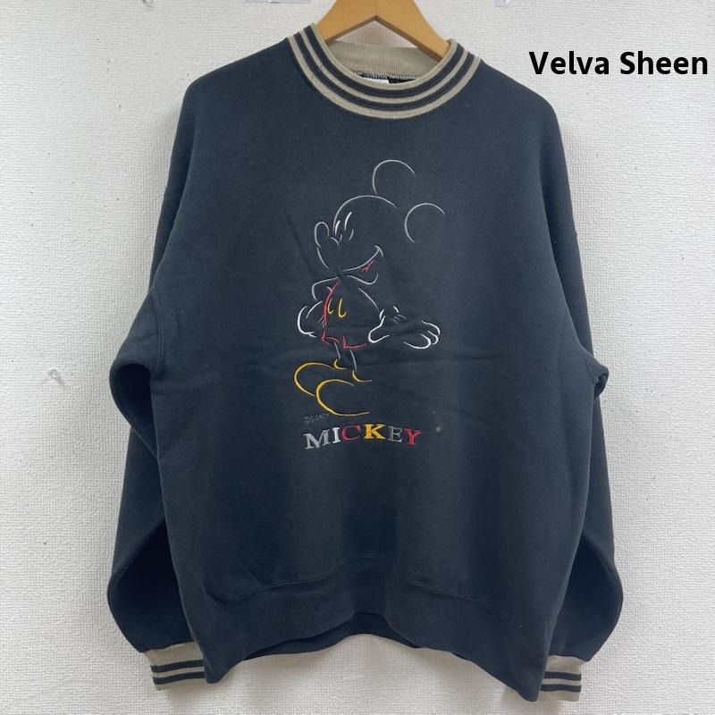 ベルバシーン Velva Sheen トレーナー 長袖 USA製 90s ディズニー ミッキーマウス ヴィンテージ トレーナー L 黒 / ブラック / black メンズ USED 古着 中古 50163886