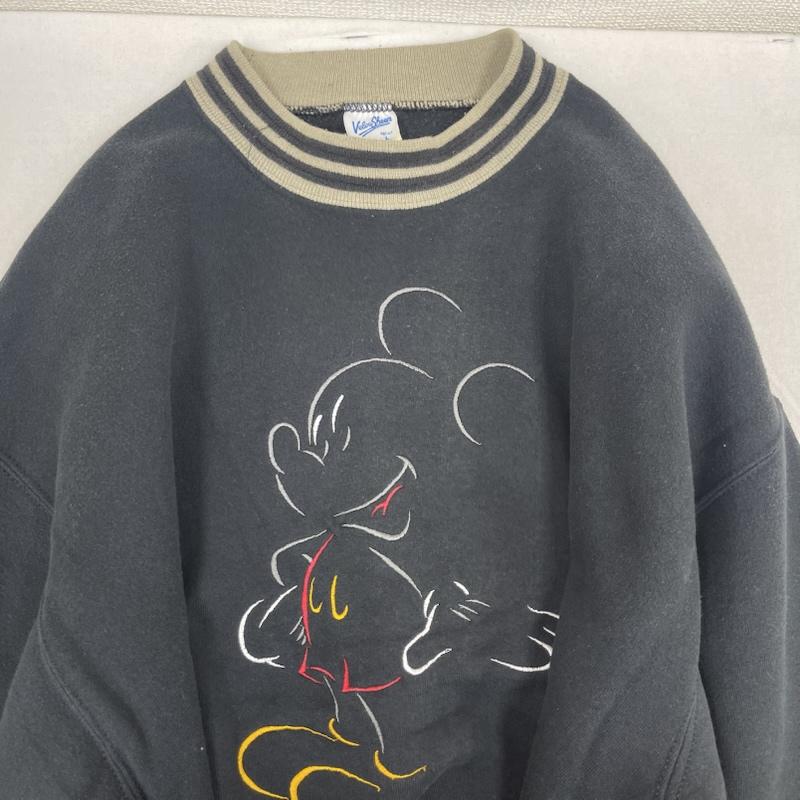 ベルバシーン Velva Sheen トレーナー 長袖 USA製 90s ディズニー ミッキーマウス ヴィンテージ トレーナー L 黒 / ブラック / black メンズ USED 古着 中古 50163886