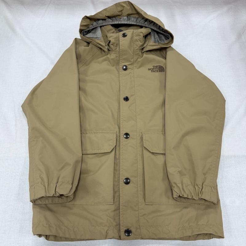 ザノースフェイス THE NORTH FACE ジャケット、上着 ジャンパー、ブルゾン ナイロン ジャケット マウンテンコート ロゴ 刺繍 NPJ61808 防水 キャンプ 130cm ロゴ、文字 X 刺繍 ベージュ / ベージュ / beige X 茶 / ブラウン / brown ガールズ USED 古着 中古 50163887