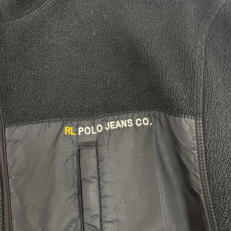 ポロ ジーンズ Polo Jeans Co. ジャケット、上着 ジャンパー、ブルゾン ロゴ刺繍 ジップアップ フリース ジャケット アウター L 黒 / ブラック / black メンズ USED 古着 中古 50163889