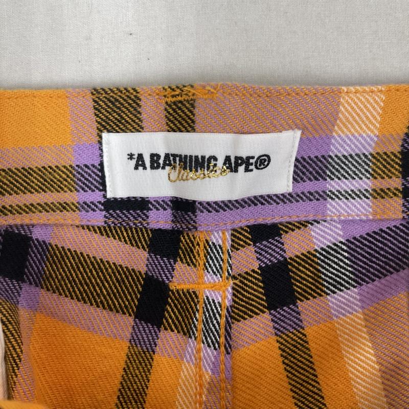 アベイシングエイプ A BATHING APE パンツ ショートパンツ チエイプヘッド 刺繍 チェック柄 マドラスチェック柄 ハーフ パンツ L マルチカラー / マルチカラー / multicolor メンズ USED 古着 中古 50163891