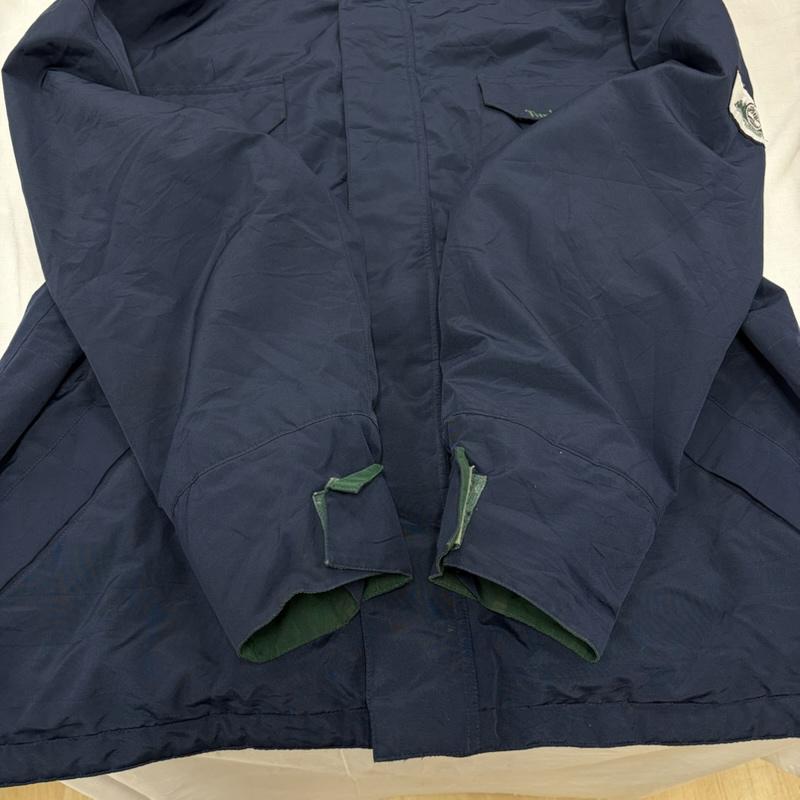 ティンバーランド Timberland ジャケット、上着 ジャンパー、ブルゾン 90s ナイロン ジャケット フルジップ マウンテンパーカー ロゴ 刺繍 裏起毛 ヴィンテージ ダブルジップ XL ロゴ、文字 X 刺繍 紺 / ネイビー / navy X 緑 / グリーン / green メンズ USED 古着 中古 50163892