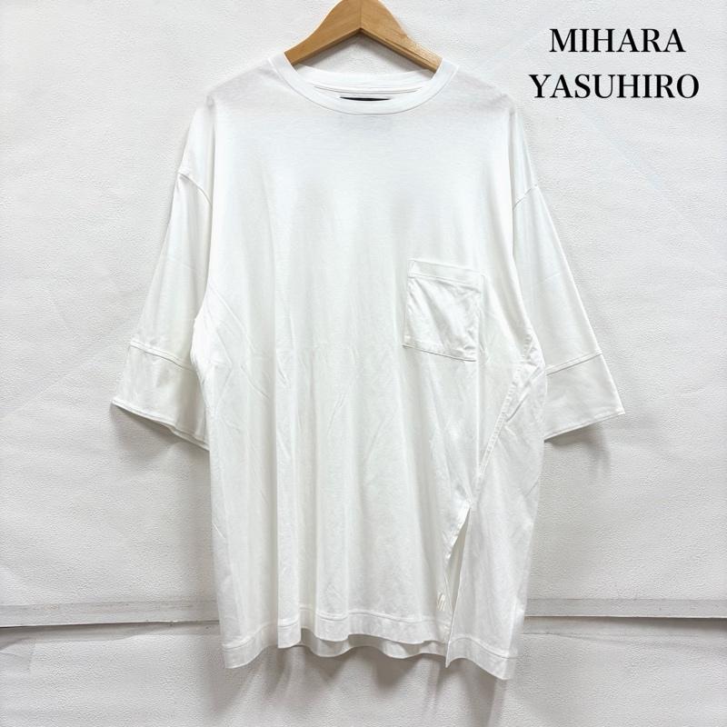 フィットミハラヤスヒロ FIT MIHARAYASUHIRO Tシャツ 半袖 半袖 ドロップショルダー 無地 Tシャツ サイドスリット ポケット 48 無地 X ワンポイント X ロゴ、文字 X 刺繍 白 / ホワイト / white メンズ USED 古着 中古 50163893