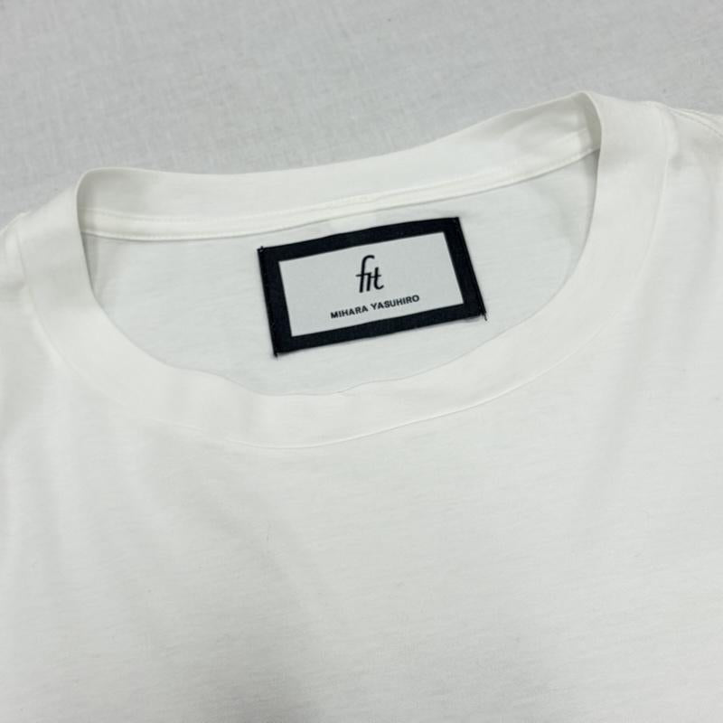フィットミハラヤスヒロ FIT MIHARAYASUHIRO Tシャツ 半袖 半袖 ドロップショルダー 無地 Tシャツ サイドスリット ポケット 48 無地 X ワンポイント X ロゴ、文字 X 刺繍 白 / ホワイト / white メンズ USED 古着 中古 50163893