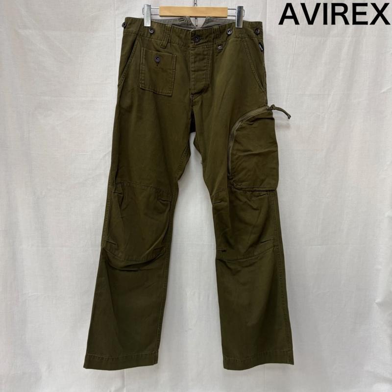 アヴィレックス AVIREX パンツ ワークパンツ、ペインターパンツ カーゴパンツ ファスナー付きポケット 6116058 コットン カーキ M M 無地 カーキ / カーキ / khaki メンズ USED 古着 中古 50163904