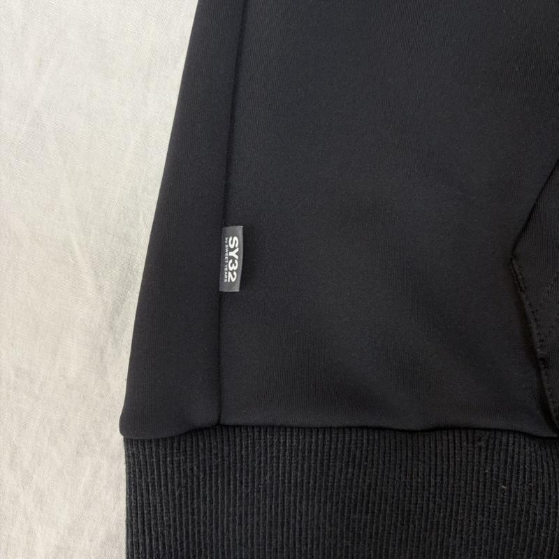 エスワイサーティトゥバイスィートイヤーズ SY32 by SWEET YEARS パーカー 長袖 DOUBLE KNIT EMBOSS LOGO P/O HOODIE 12562 L Black L ワンポイント 黒 / ブラック / black メンズ USED 古着 中古 50163911