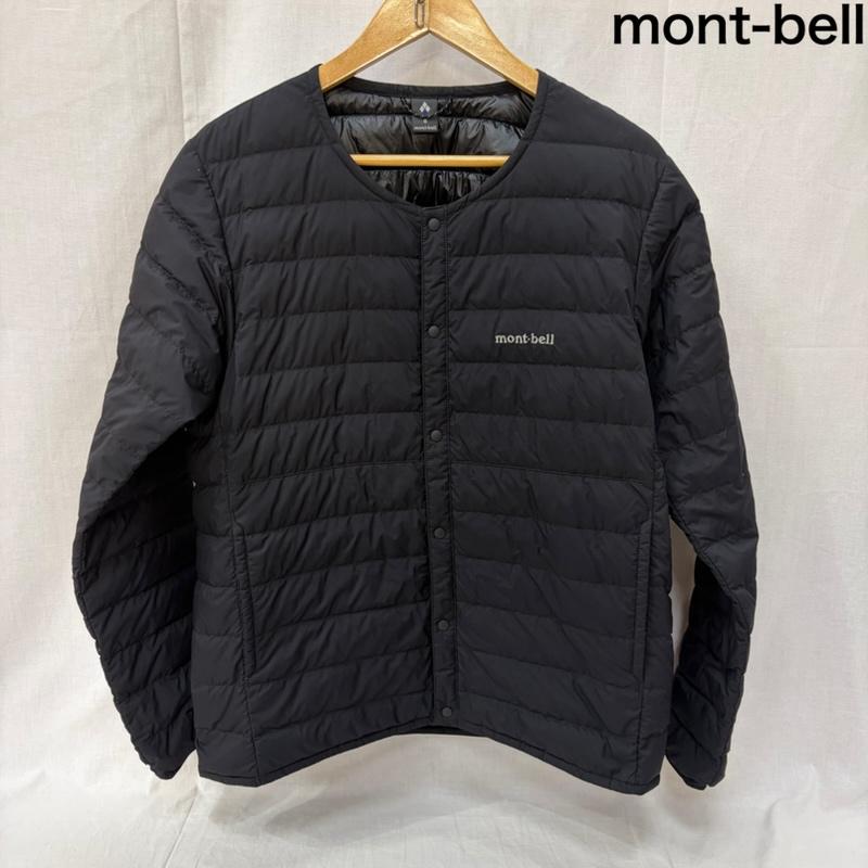 モンベル mont-bell ジャケット、上着 ダウンジャケット スペリオダウン ラウンドネックジャケット S Black 1101666 ノーカラー S ロゴ、文字 黒 / ブラック / black メンズ USED 古着 中古 50163913