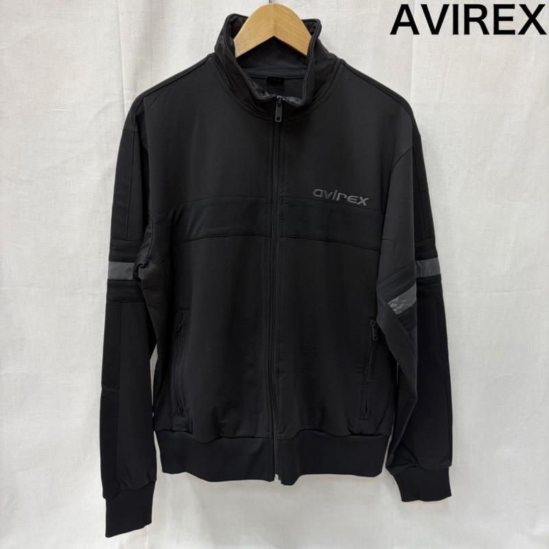 アヴィレックス AVIREX トップス トップス ロゴ刺繍 トラックジャケット ジャージ Black L 6113281 L ロゴ、文字 黒 / ブラック / black メンズ USED 古着 中古 50163916