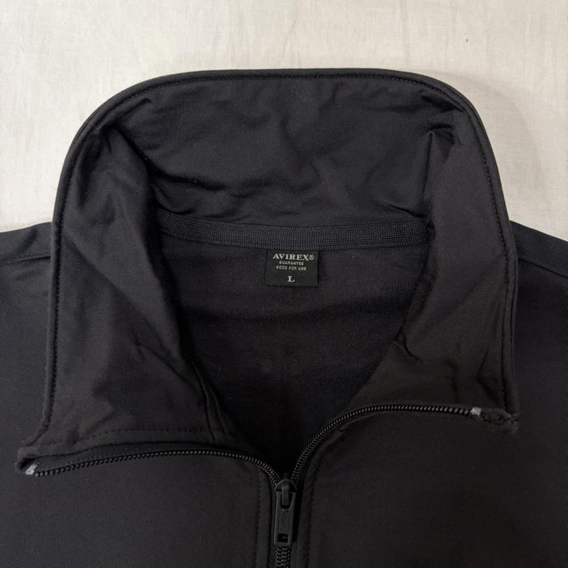 アヴィレックス AVIREX トップス トップス ロゴ刺繍 トラックジャケット ジャージ Black L 6113281 L ロゴ、文字 黒 / ブラック / black メンズ USED 古着 中古 50163916