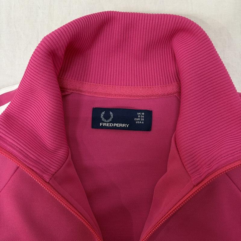 フレッドペリー FRED PERRY トップス トップス トラックジャケット ジャージ J4775 UK10 D36 EUR38 US6 Pink 38 ロゴ、文字 桃 / ピンク / pink レディース USED 古着 中古 50163918