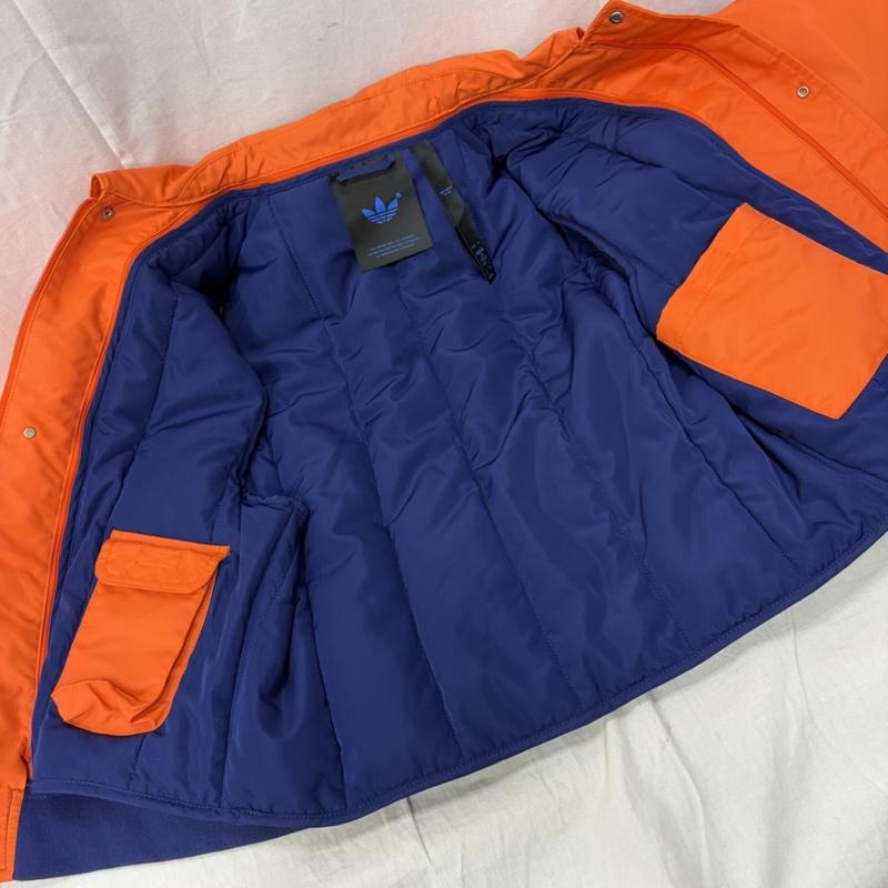 アディダス adidas ジャケット、上着 ジャンパー、ブルゾン ボンバージャケット ベスト 2Way HB1699 Orange M ロゴ、文字 橙 / オレンジ / orange X 紺 / ネイビー / navy メンズ USED 古着 中古 50163920