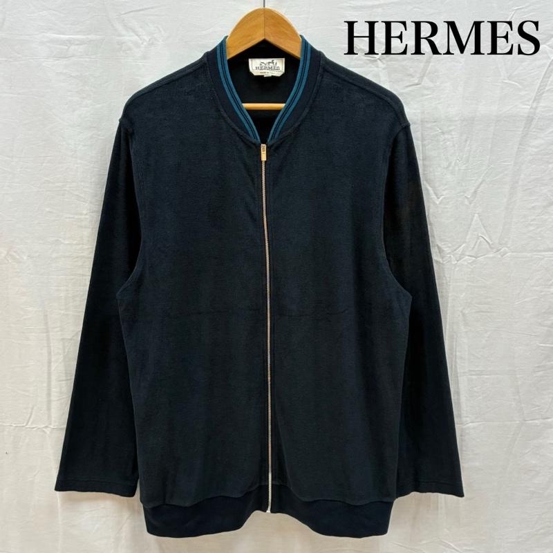 エルメス HERMES ジャケット、上着 ジャンパー、ブルゾン パイル生地 ジップアップ ブルゾン ボンバー ジャケット XL メンズ USED 古着 中古 50163921