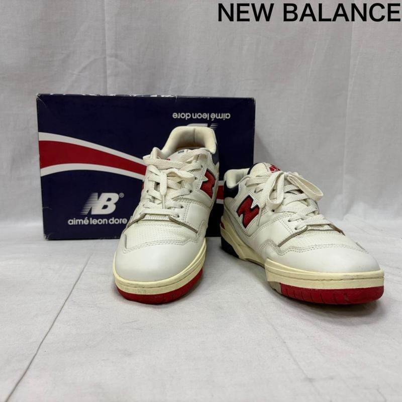 ニューバランス New Balance スニーカー スニーカー Aime Leon Dore × New Balance 550 Red US10.5/28.5cm Dワイズ US：10.5 ロゴ、文字 白 / ホワイト / white X 青 / ブルー / blue X 赤 / レッド / red メンズ USED 古着 中古 50163922