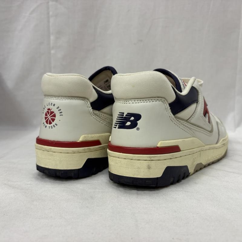 ニューバランス New Balance スニーカー スニーカー Aime Leon Dore × New Balance 550 Red US10.5/28.5cm Dワイズ US：10.5 ロゴ、文字 白 / ホワイト / white X 青 / ブルー / blue X 赤 / レッド / red メンズ USED 古着 中古 50163922