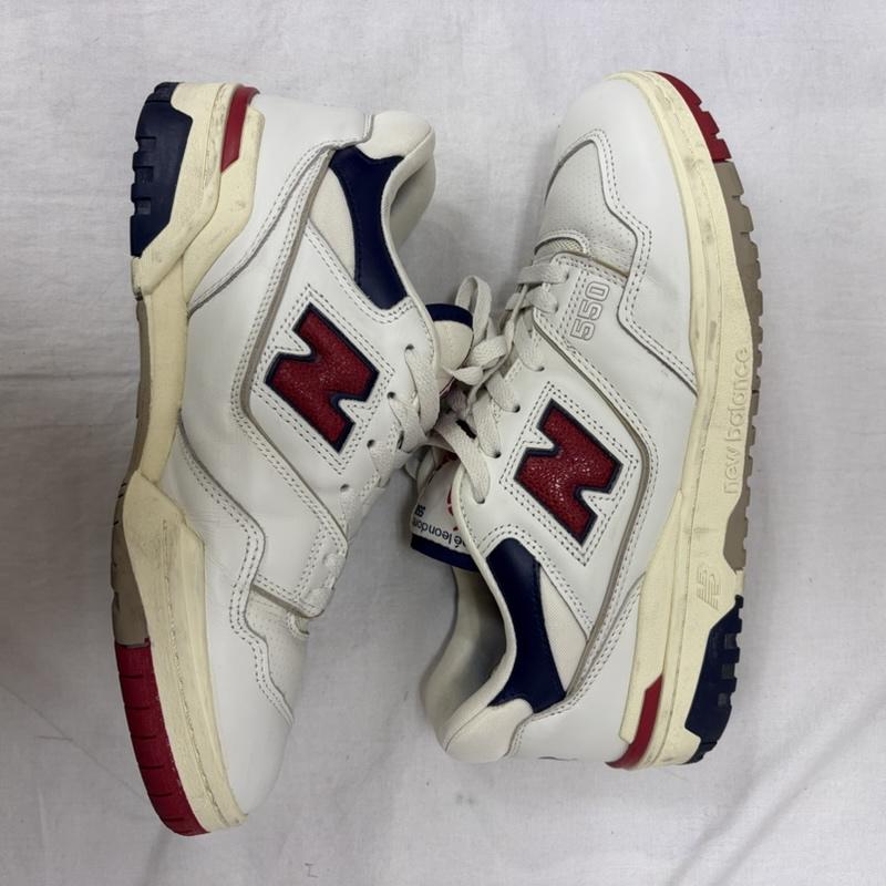 ニューバランス New Balance スニーカー スニーカー Aime Leon Dore × New Balance 550 Red US10.5/28.5cm Dワイズ US：10.5 ロゴ、文字 白 / ホワイト / white X 青 / ブルー / blue X 赤 / レッド / red メンズ USED 古着 中古 50163922