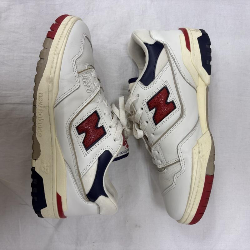 ニューバランス New Balance スニーカー スニーカー Aime Leon Dore × New Balance 550 Red US10.5/28.5cm Dワイズ US：10.5 ロゴ、文字 白 / ホワイト / white X 青 / ブルー / blue X 赤 / レッド / red メンズ USED 古着 中古 50163922