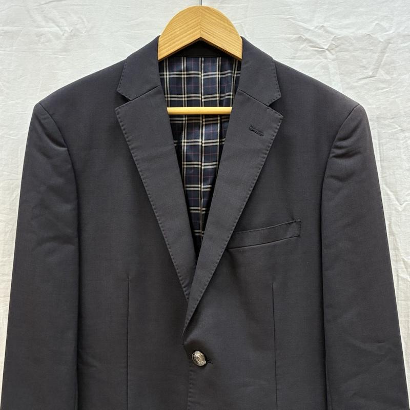 バーバリーブラックレーベル BURBERRY BLACK LABEL ジャケット、上着 ジャケット、ブレザー ウール ポリ テーラード ジャケット 2B D1E01-702-29 M メンズ USED 古着 中古 50163923