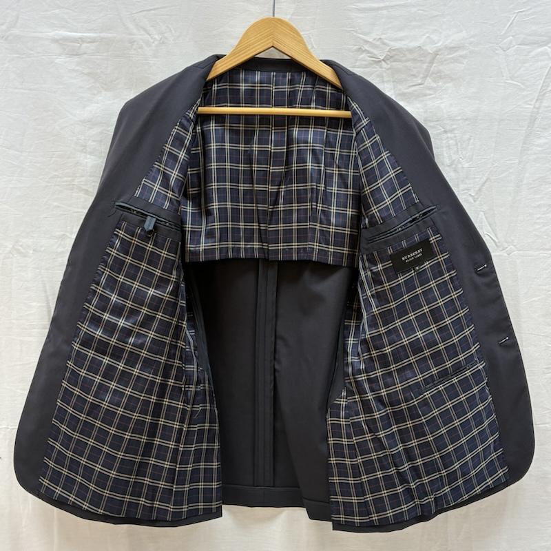 バーバリーブラックレーベル BURBERRY BLACK LABEL ジャケット、上着 ジャケット、ブレザー ウール ポリ テーラード ジャケット 2B D1E01-702-29 M メンズ USED 古着 中古 50163923